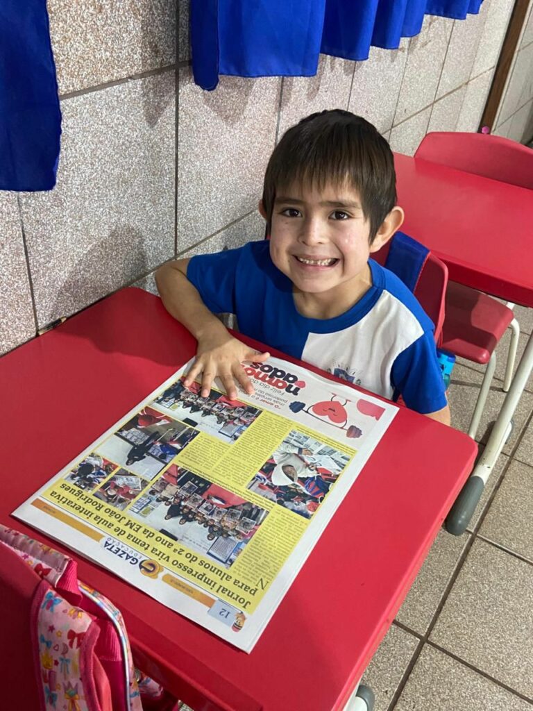 Ver-se no jornal: uma experiência inesquecível para os pequenos leitores