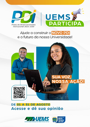 UEMS dá início à consulta pública para elaboração do Plano de Desenvolvimento Institucional 2026-2030