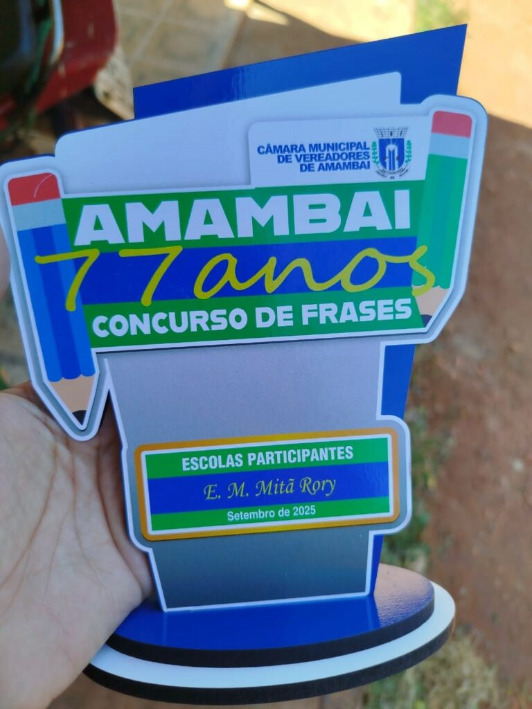 Alunos da Mitã Rory participam de concurso de frases em homenagem aos 77 anos de Amambai Alunos da Mitã Rory participam de concurso de frases em homenagem aos 77 anos de Amambai