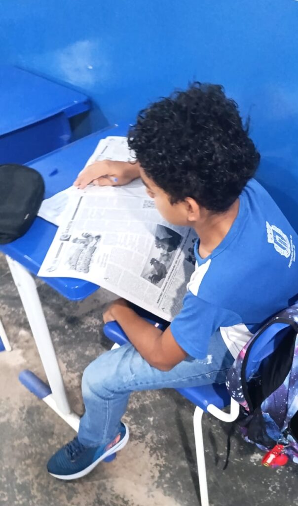 Jornal em sala de aula estimula leitura e interpretação na escola Marlene Vilarinho
