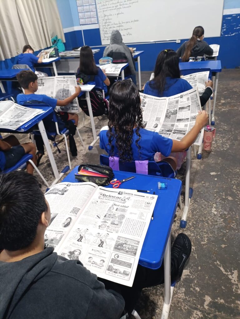 Jornal em sala de aula estimula leitura e interpretação na escola Marlene Vilarinho