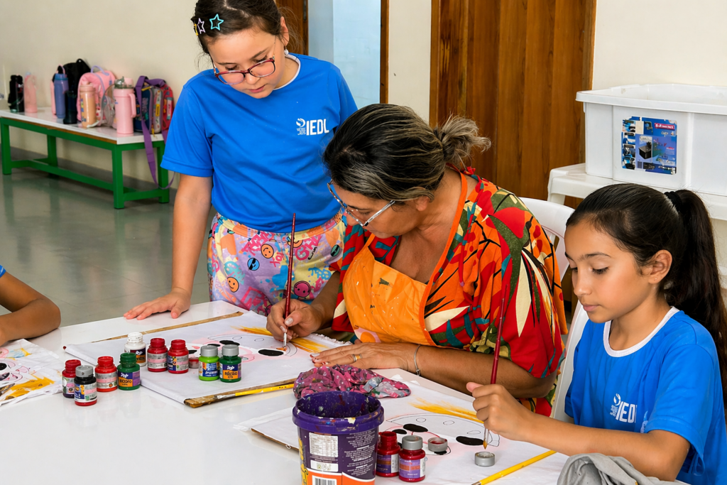 Oficina de Artes do Instituto Eduardo Dutra Lescano transforma rotina de meninas com educação, cultura e oportunidades