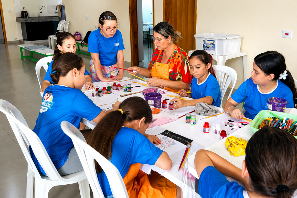Oficina de Artes do Instituto Eduardo Dutra Lescano transforma rotina de meninas com educação, cultura e oportunidades
