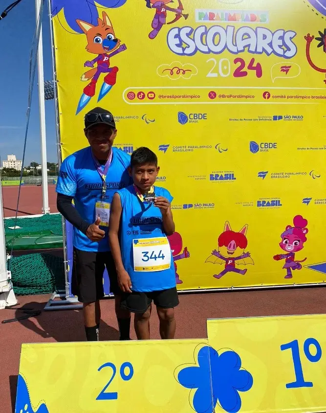Aluno da Escola Mitã Rory se destaca nas Paralimpíadas Escolares 2024