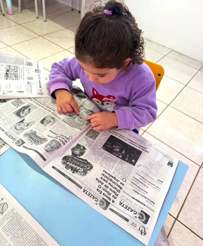 Gazeta Educação em sala de aula: leitura que começa desde cedo no CEI Terra Mater