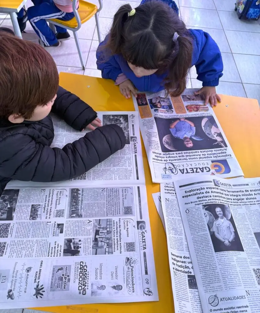 Gazeta Educação em sala de aula: leitura que começa desde cedo no CEI Terra Mater