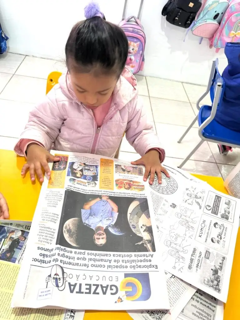 Gazeta Educação em sala de aula: leitura que começa desde cedo no CEI Terra Mater