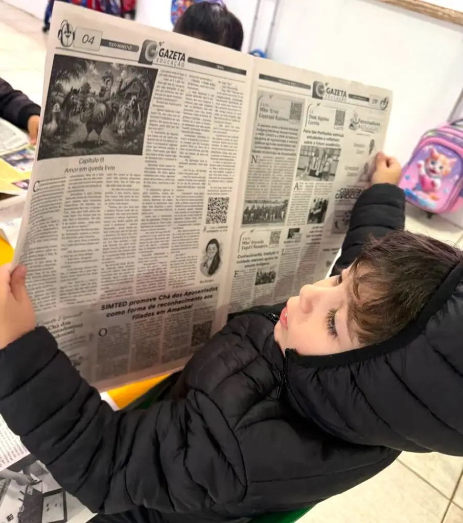 Gazeta Educação em sala de aula: leitura que começa desde cedo no CEI Terra Mater