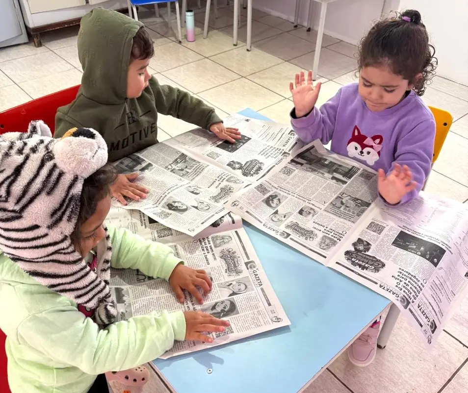 Gazeta Educação em sala de aula: leitura que começa desde cedo no CEI Terra Mater